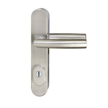 Hliníkové bezpečnostní kování R711, klika/klika s překrytím vložky, ZB.92, TB3, nerez