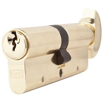 Bezpečnostní vložka s knoflíkem, 30x30mm mosaz.