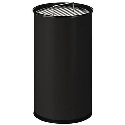 Stojanový venkovní popelník Manutan Expert Stream, objem 60 l, černý