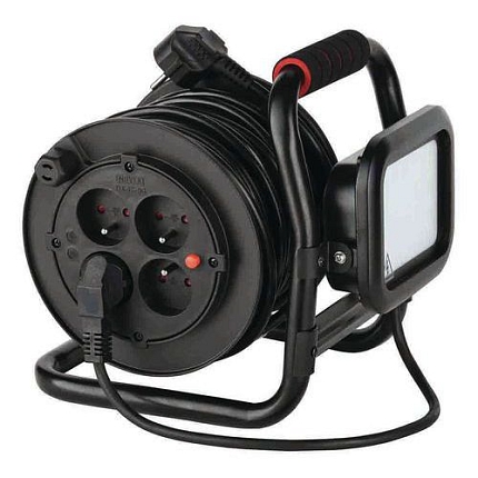 Prodlužovací kabely na bubnu s LED osvětlením Manutan