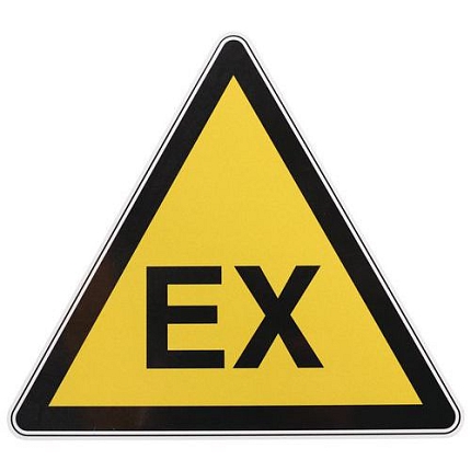 Výstražná tabulka - Výbušné prostředí - hliník - Manutan Expert, strana 200 mm