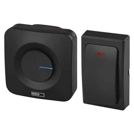 Bezdrátový domovní zvonek Emos P5729B, bezbateriový, do zásuvky, černý