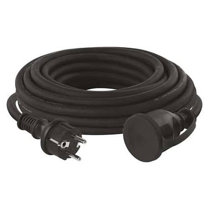 Venkovní prodlužovací kabel, 10 m, 1 zásuvka, guma - neopren, 1,5 mm2