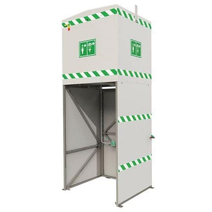 516278 - Bezpečnostní sprcha Hughes se zástěnou a ohřívačem, objem 1 500 l