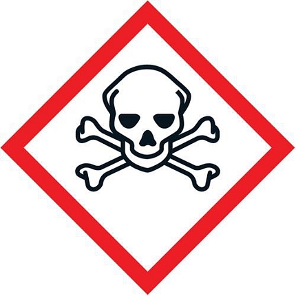 Výstražná CLP tabulka Manutan Expert - Nebezpečné látky, samolepicí, 120 x 120 mm