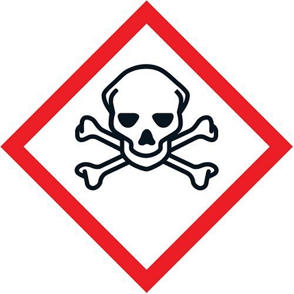 Výstražné CLP tabulky Manutan Expert - Toxické, samolepicí, 6 ks