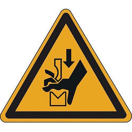 Výstražná tabulka Manutan Expert - Nebezpečí přimáčknutí, hliník, 200 mm