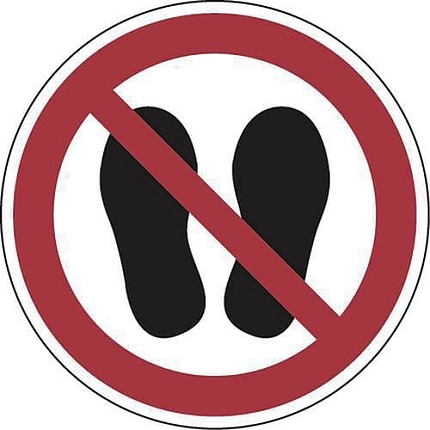 Zákazové značení Manutan Expert - Zákaz vstupu na plochu, samolepicí, 300 mm