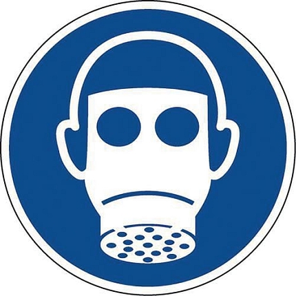 Příkazové značení Manutan Expert - Používej ochrannu dýchacích cest, hliník, 200 mm