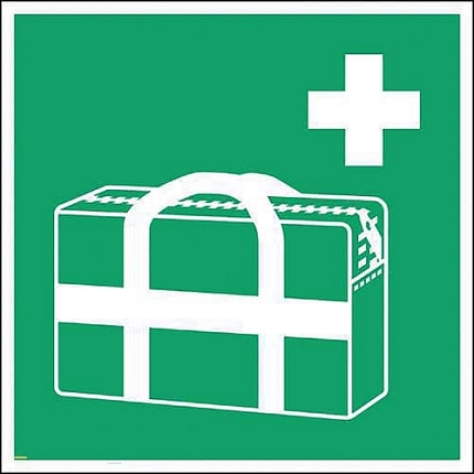 Bezpečnostní tabulka Manutan Expert - Kufr první pomoci, hliník, 120 mm