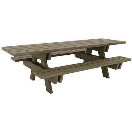 Piknikový stůl Manutan Expert Borovice ZTP, šířka 230 cm
