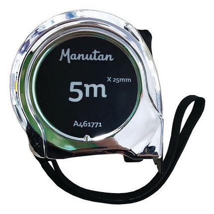 Svinovací metry Manutan Ruban, stříbrné, 2 - 5 m