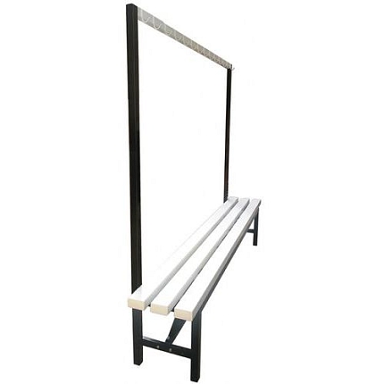 Lavice Manutan Expert s věšákovou stěnou, 215 cm