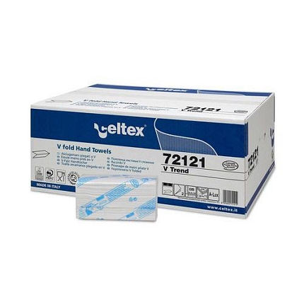 Papírové ručníky skládané Celtex V Trend bílé 2vrstvy, 3150ks