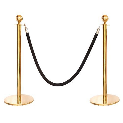 Zahrazovací sloupky s lanem Manutan Mosaz