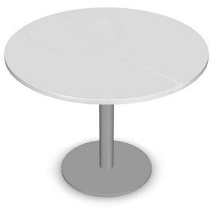 Kruhový konferenční stůl Misao Manutan Expert, 74 x 120 cm, bílá