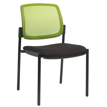 Konferenční židle Manutan Expert Ritz, sada 2 kusům, černá/zelená