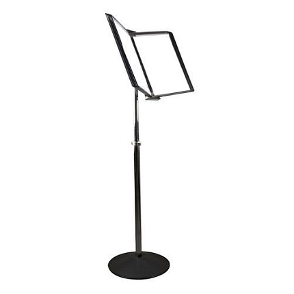 Držák na dokumenty Djois s kovovým stojanem, 10 kapes A4, černá