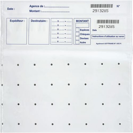 Neprůhledná obálka na hotovost Elami, 500 ks