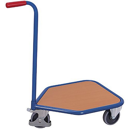 Plošinový vozík, 3 kolečka, 78,5 x 45 x 87,5 cm, modrý