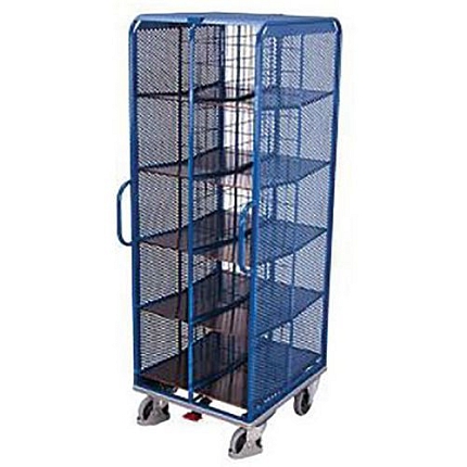 Vozík na dokumenty, do 500 kg, 69 x 86 x 201,5 cm, modrý
