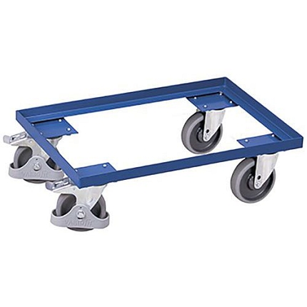 Vozík na přepravky, 61 x 41,5 x 20,5 cm, modrý