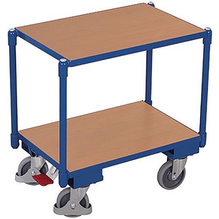 Policový vozík Euro systém dolly, 2 police, 67,5 x 41,5 x 66,5 cm, modrý