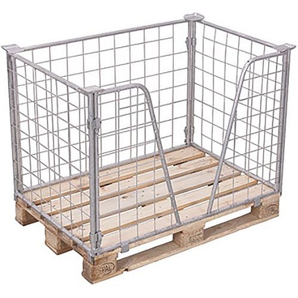 Paletový nástavec typ 63, pletivový, pozink, 120 x 120 x 100 cm