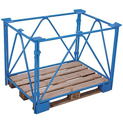 Paletový nástavec typ 68, modrý, 120 x 80 x 120 cm