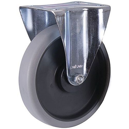 Termoplastické pojezdové kolo s přírubou, 200 x 40 mm, kuličkové ložisko, pevné