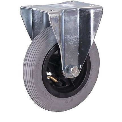 Nafukovací pojezdové kolo s přírubou, 150 x 30 mm, válečkové ložisko, pevné