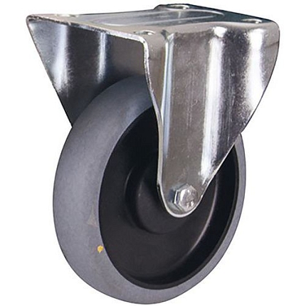 Termoplastické pojezdové kolo s přírubou ESD, 125 x 40 mm, kuličkové ložisko, pevné