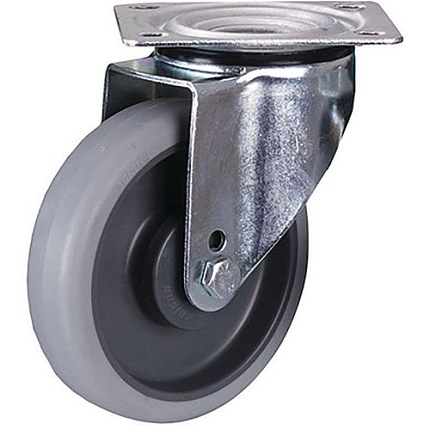 Termoplastické pojezdové kolo s přírubou, 160 x 40 mm, kuličkové ložisko, otočné