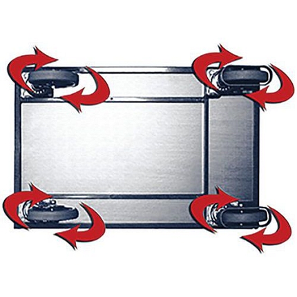 Sada 2 otočných a 2 otočných kol s brzdou, nafukovací kola