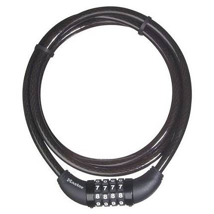 Ocelové lanko Master Lock s integrovaným zámkem