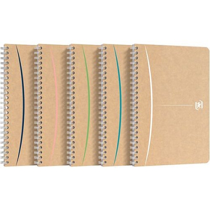 Blok kroužkový Oxford Touareg A5, s boční spirálou, čtverečkovaný