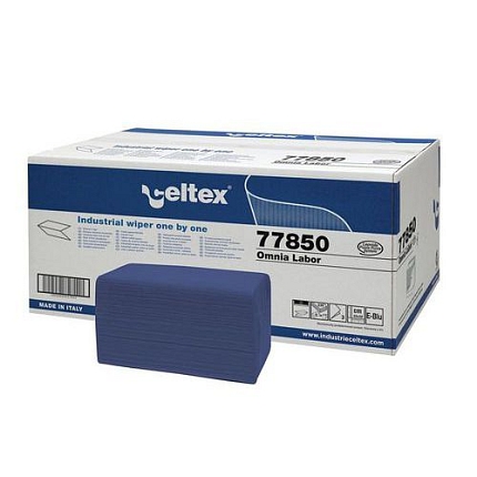 Papírové ručníky skládané Celtex Omnia Labor 3vrstvy, modré, 1840ks