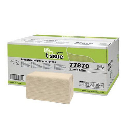 Papírové ručníky skládané Celtex Omnia Labor E-Tissue 2vrstvy, béžové, 2400ks