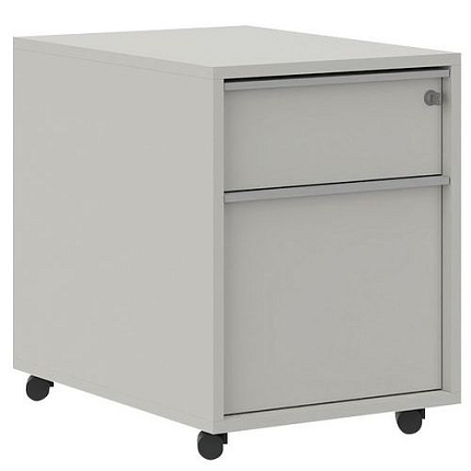 Mobilní kontejner Misano, Manutan Expert, 2 zásuvky, šedá