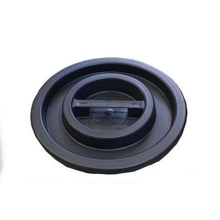 Víko plastové, černé, na sud 100 l, 120 l