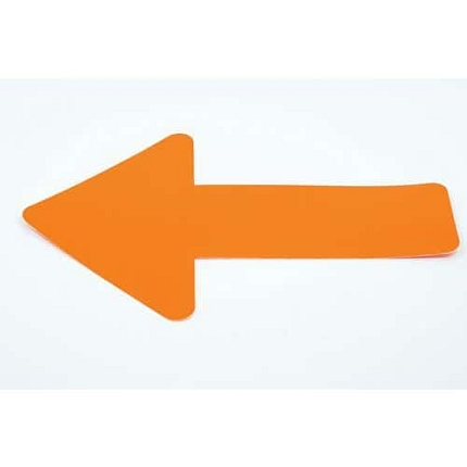Signalizační podlahové značení, šipka 180x180 mm, oranžová