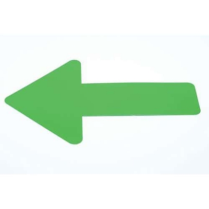 Signalizační podlahové značení, šipka 180x180 mm, zelená