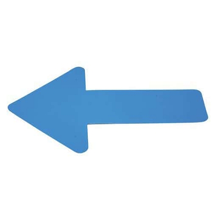 Signalizační podlahové značení, šipka 180x180 mm, modrá