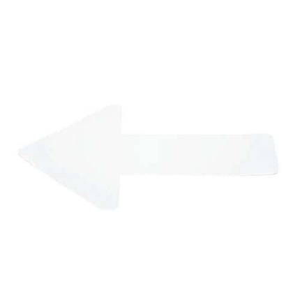 Signalizační podlahové značení, šipka 180x180 mm, bílá