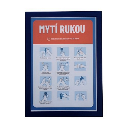 Informační rámeček Pocket A4, samolepicí, modrý