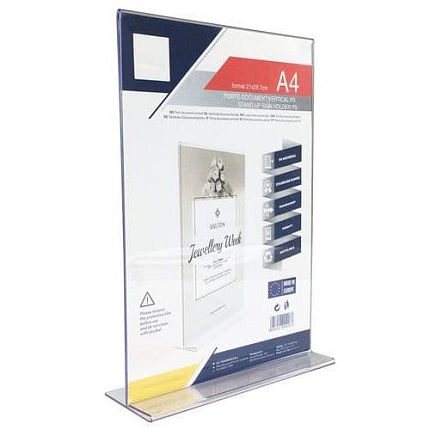 Stojánek na letáky Manutan Expert, typ T na výšku, A4