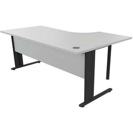 Kancelářský stůl Manutan Expert, 72 x 180 x 110 cm, levé provedení, světle šedá