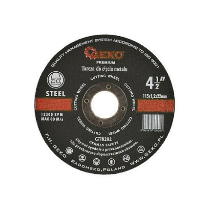 Kotouč řezný na kov, 115x1,2mm GEKO
