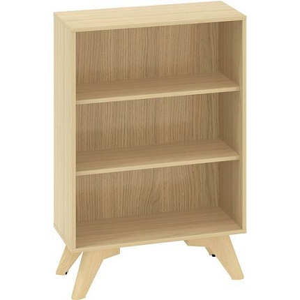 Nízká otevřená skříň Alfa Root, 2 police, 80 x 45 x 121,5 cm, dub