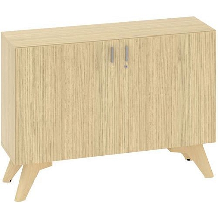 Nízká skříň Alfa Root s dvířky, 1 police, 120 x 47 x 88,7 cm, dub